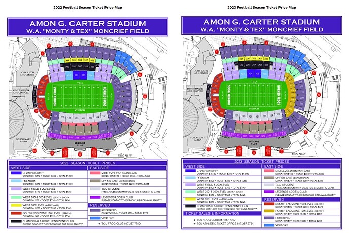 TCU 2022-2023 Season Ticket Pricing