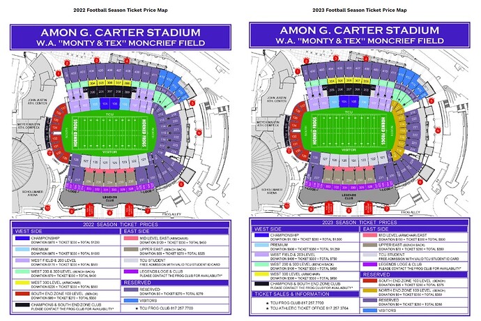 TCU 2022-2023 Season Ticket Pricing