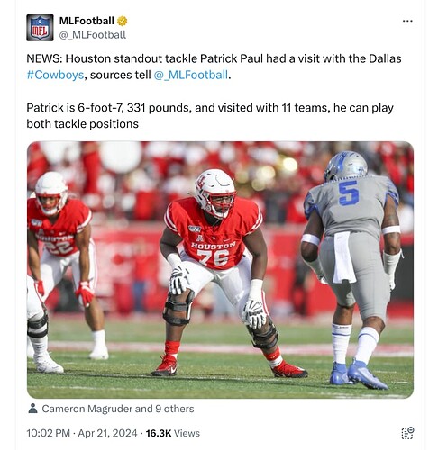 patrick Paul 2024 NFL draft