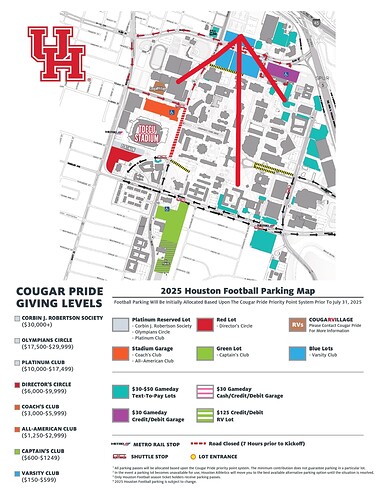 UH parking map