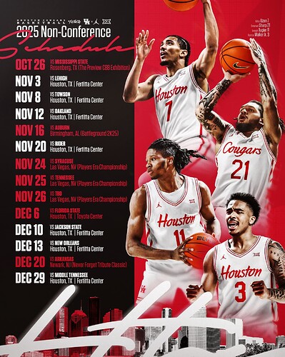 houston schedule