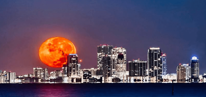 near full beavef=r moon