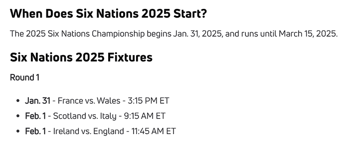 6 nations