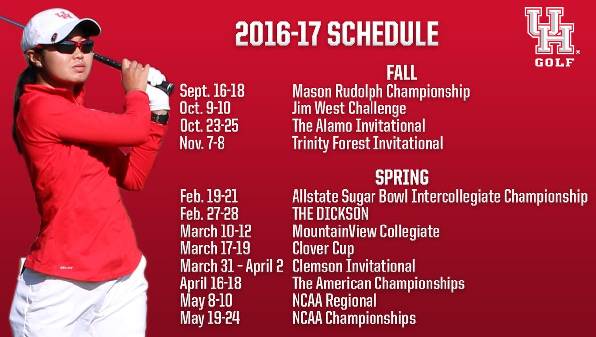 Women's Golf Schedule released Lady Cougar Sports Coogfans