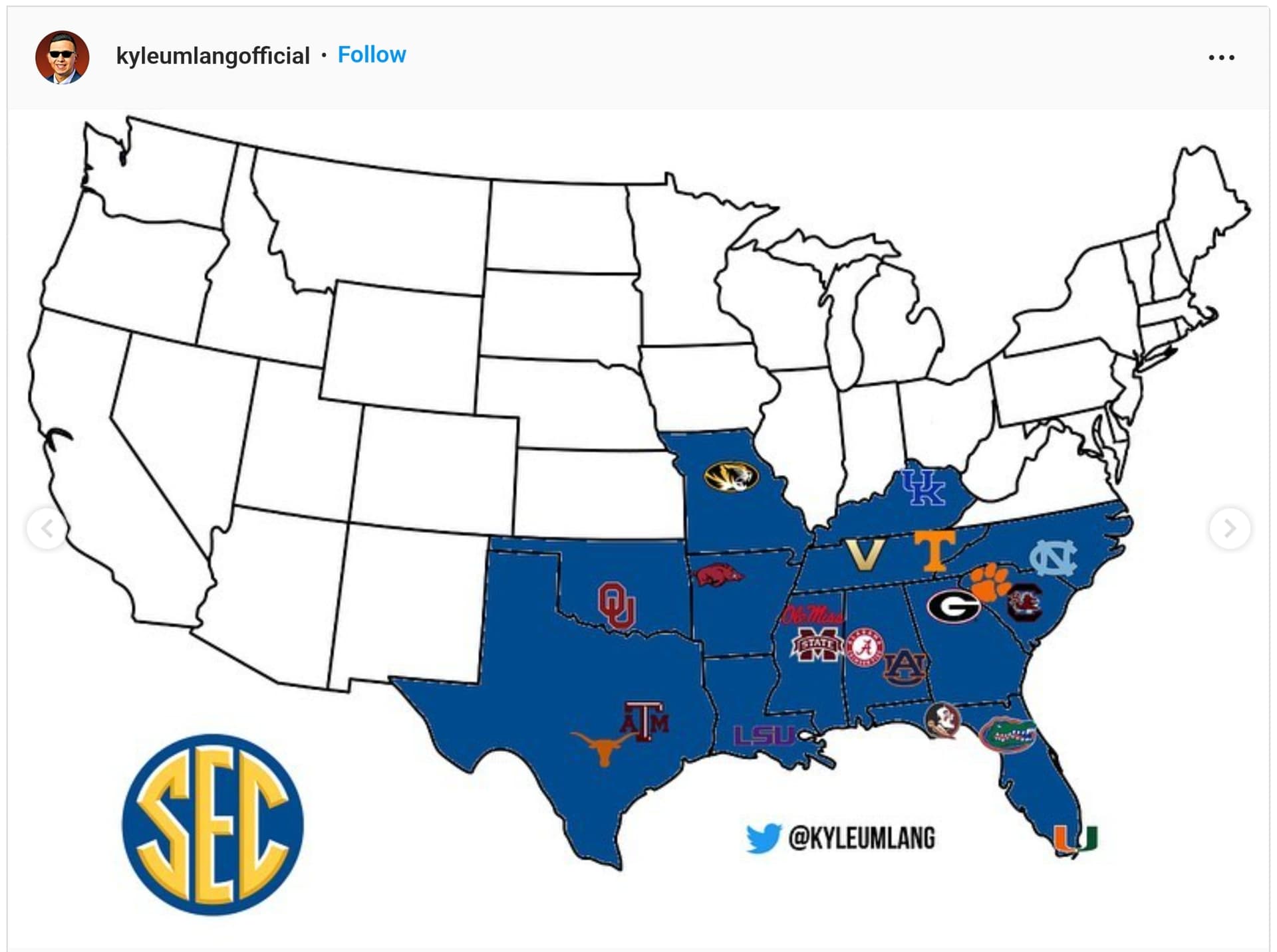 Sec Conference Map