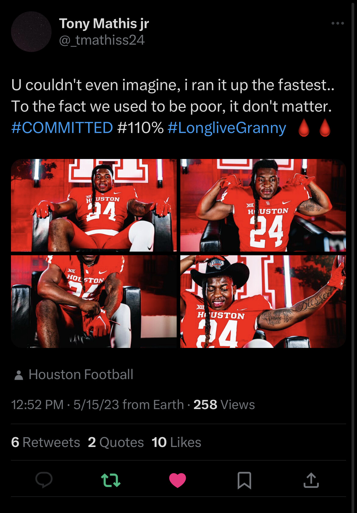 BOOM! Tony Mathis Jr WVU RB Transfer Commits Cougar Football Coogfans