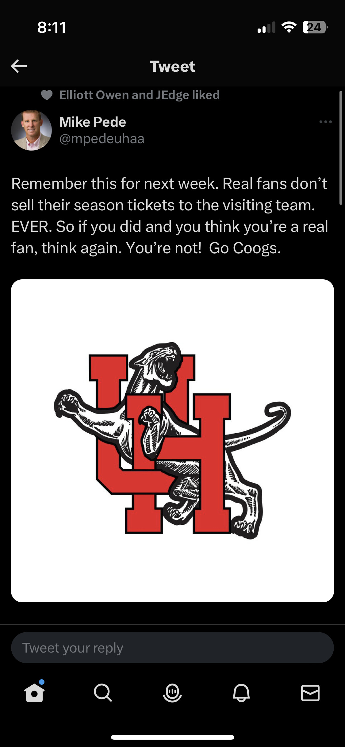 Mike Pede - Football - CoogFans - Houston Cougar Football, News and Forums