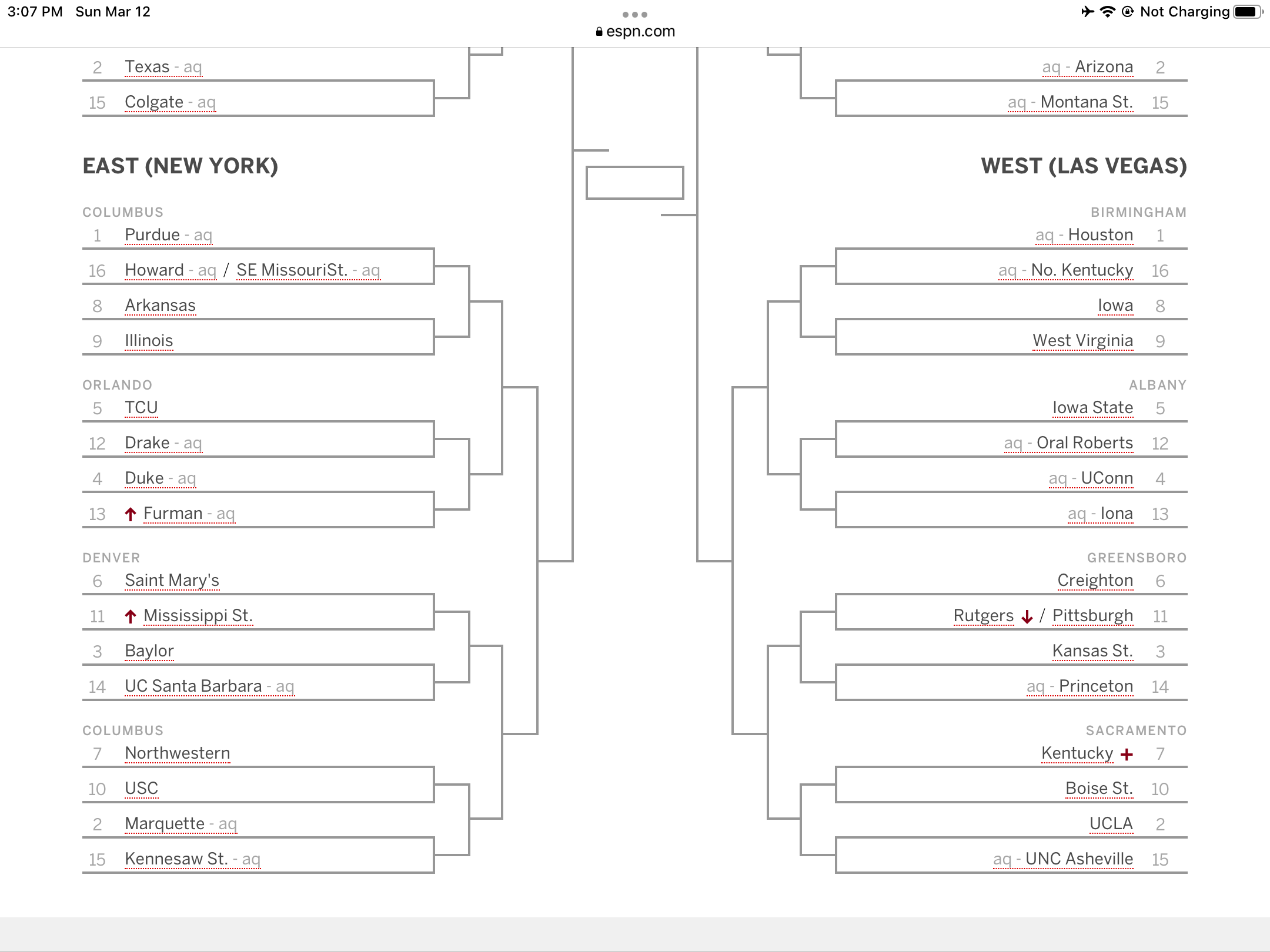 2023 NCAA TOURNAMENT BRACKETOLOGY Cougar Basketball Coogfans